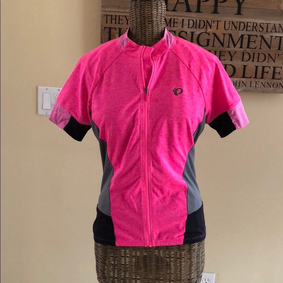 Pearl Izumi Tops - Pearl iZumi Pink Gray Cycling Front Zip S